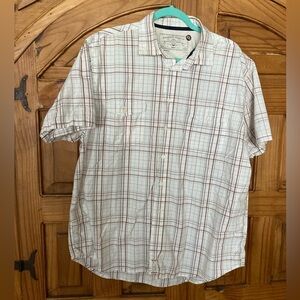 2/10.00 Men's Wrangler White and Red Plaid Shirt XL